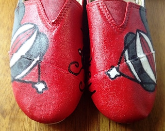 Handpainted Sock Monkey Canvas Shoes (for women and children)