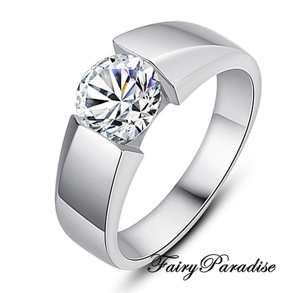 mens diamond solitaire wedding ring