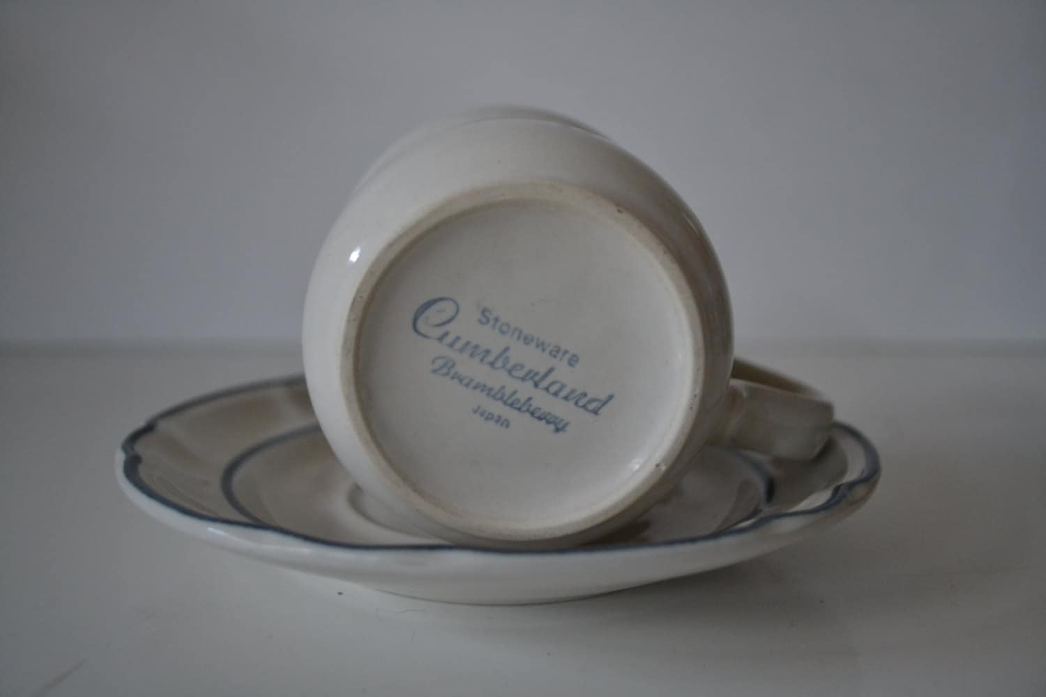 Hearthside Stoneware Cumberland Brambleberry Cup & Saucer - set of 6 ... Hearthside Stoneware Cumberland Brambleberry Cup & Saucer - set of 6 ...