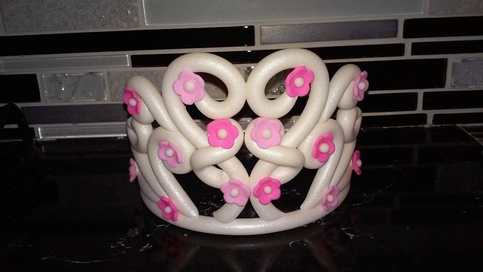 Fondant Flower Tiara Crown Wand Cake Topper Fondant Princess