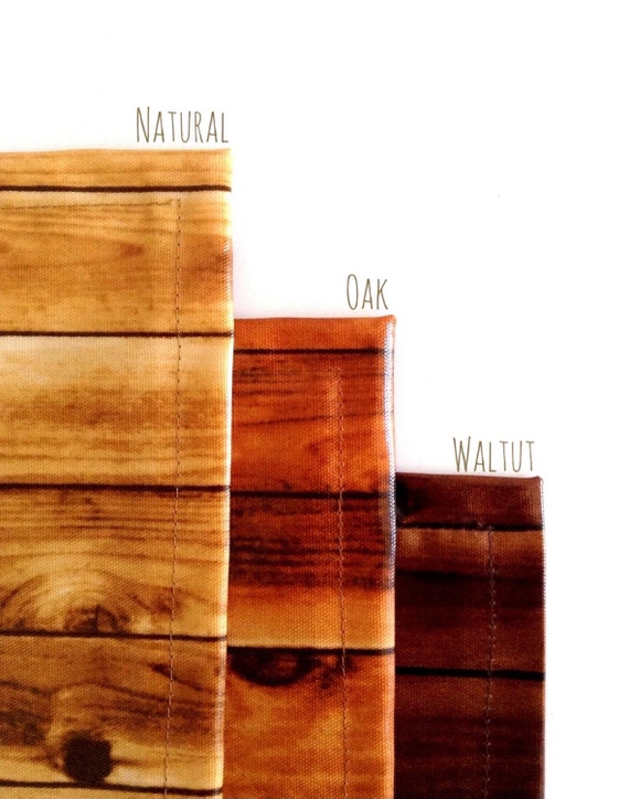 Wood Grain Print Placemat Laminated Cotton Vinyl Placemat