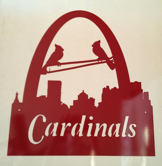 Items similar to Powder Coated Cardinals St. Louis Arch Sign on Etsy