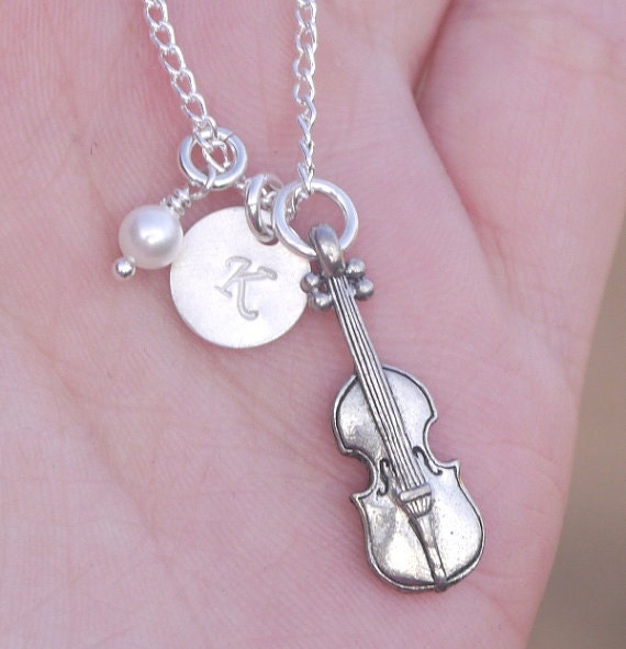Violin Necklace Violin Player Jewelry Personalized Violin