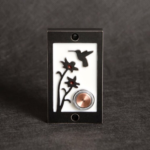 Modern Hummingbird Doorbell with Lighted Button