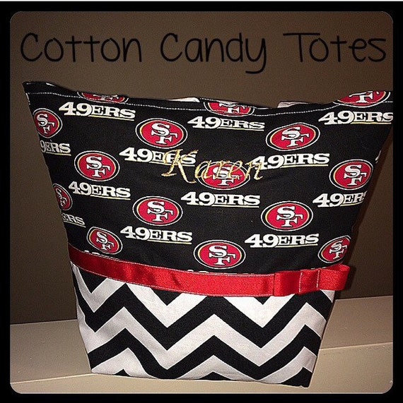 Custom made handmade personalized San Francisco 49ers diaper tote bag ...