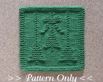 Knitted DISHCLOTH Elephant PATTERN Instant by AuntSusansCloset