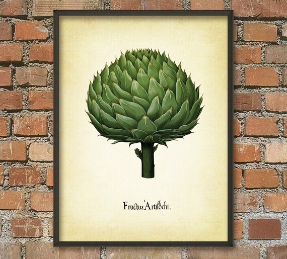 Artichoke Kitchen Wall Art Poster by QuantumPrints on Etsy