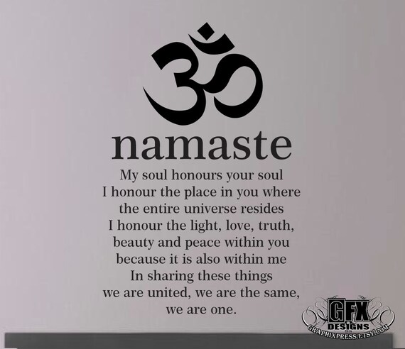 Om namaste wall decal Om vinyl wall decal Choose by Graphixpress