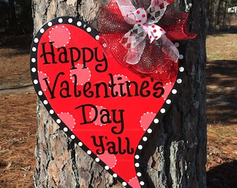 Valentine door hanger,Valentine heart door hanger,valentine wreath,valentine heart door decor,Valentine door decor,trendy door decor