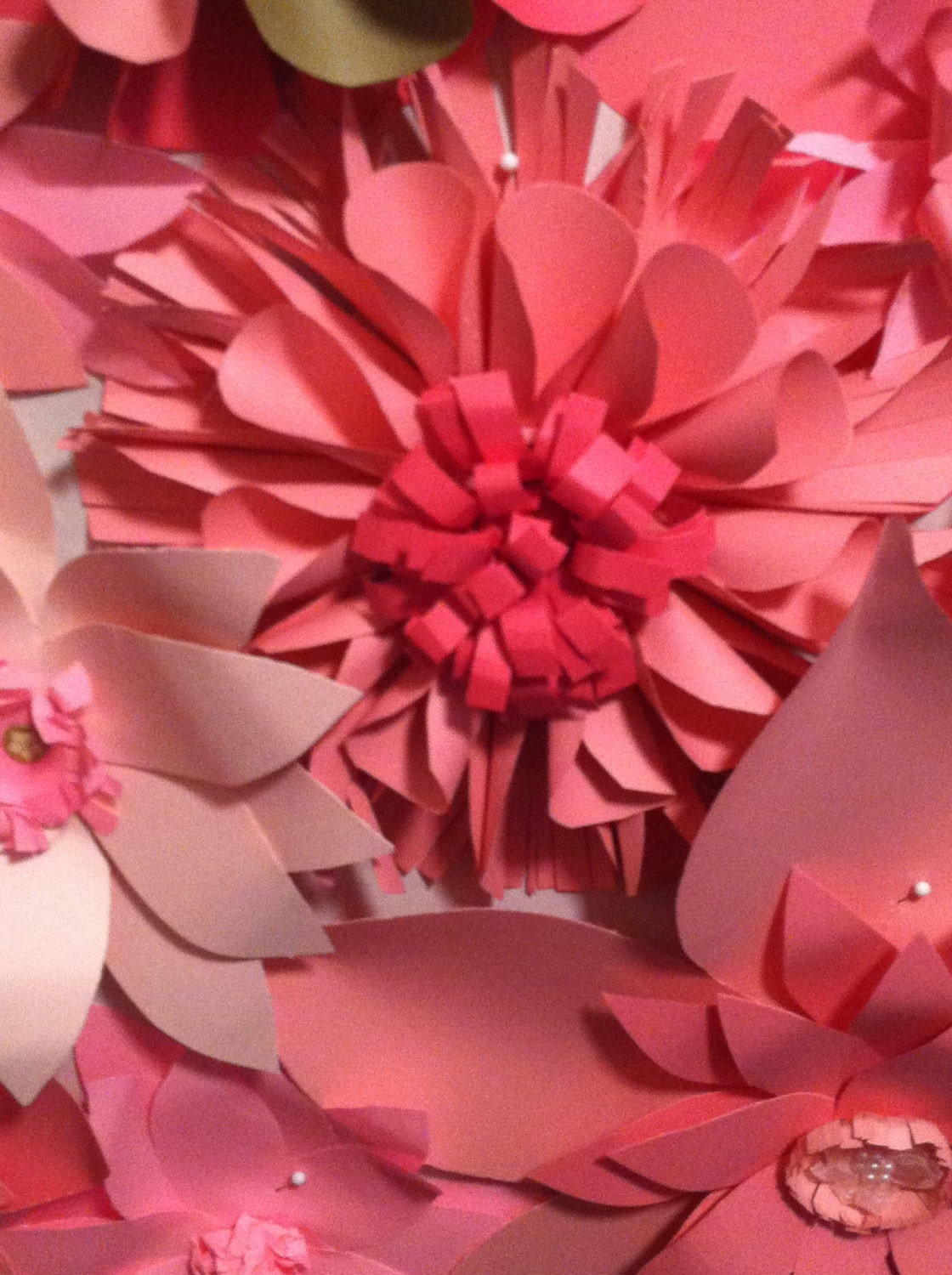 4ftx5ft Pink Paper Flower Wall Backdrop
