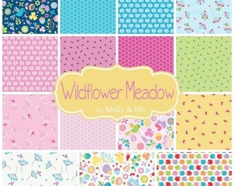 Wildflower Meadow by Riley Blake Designs 10" Layer Cake Stackers 100% Designer Cotton by Melly & Me 10-4140-15