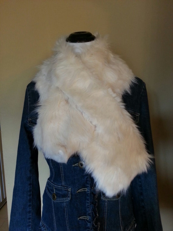 Winter White Faux Fur Scarf FREE SHIPPING