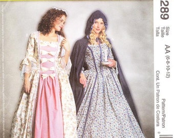 McCall's 3289 Misses' Colonial Costume Pattern, 6-12