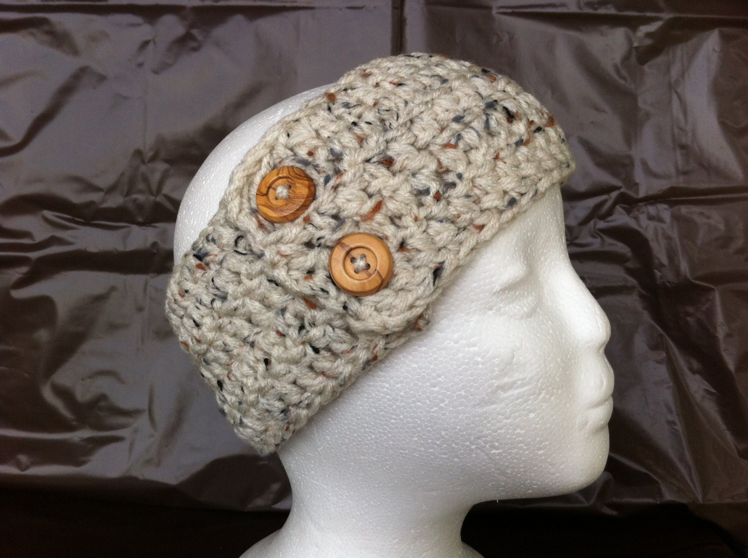 Crochet headband Winter Earwarmer Ski headband Hair