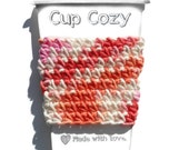 Candy Crochet Coffee Cup Cozy, Travel Mug Sleeve, Cup Coozie, Can Koozie, Eco Friendly, Reusable, Great Gift, Stocking Stuffer