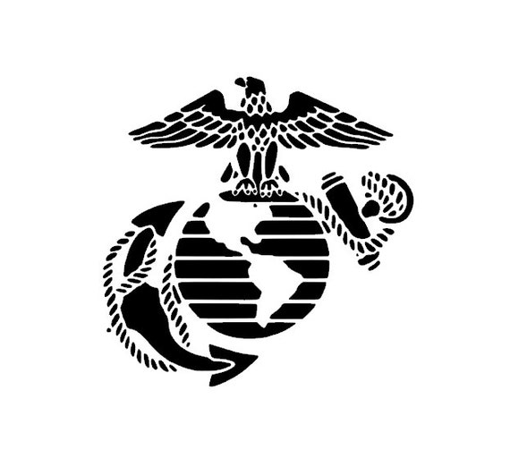 USMC Eagle Globe and Anchor Sticker Car Decal by PaZaBri on Etsy