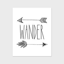 8x10 Wander Art Print, Arrow Printable Art, Black and White Art Print ...