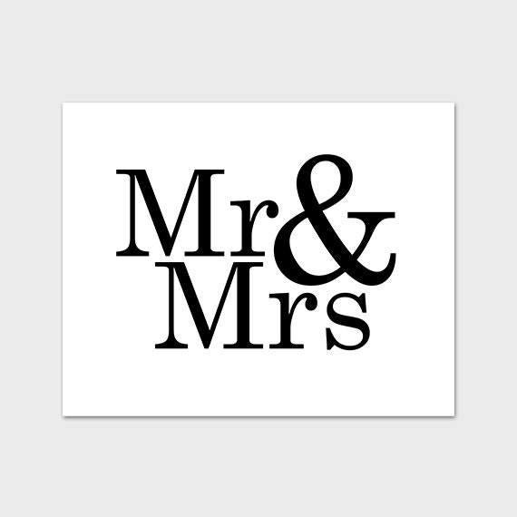 items similar to wedding printable art print 8x10 mr mrs black and