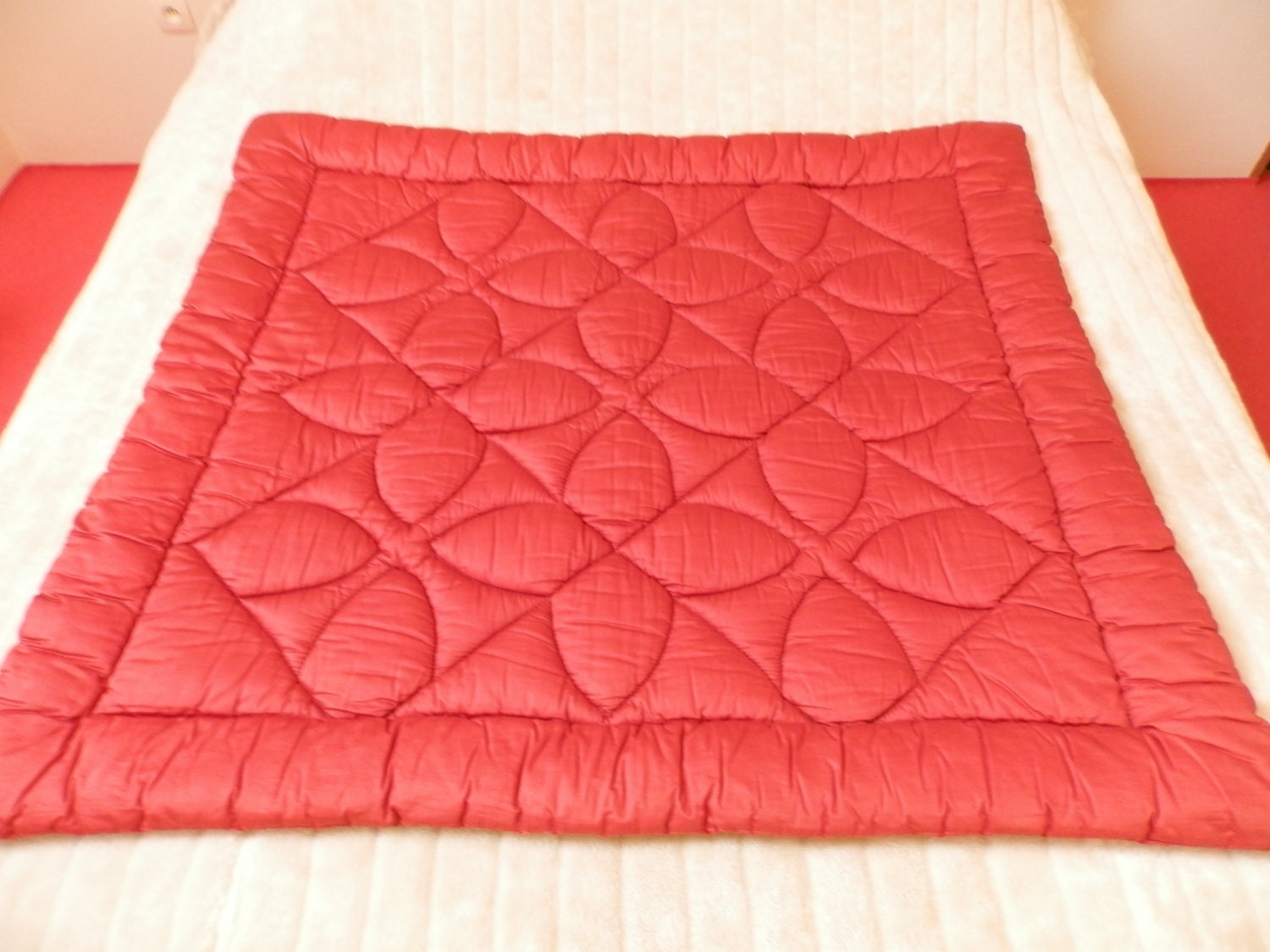 Reserved For Kim... Antique French Single Size Quilted Quilt