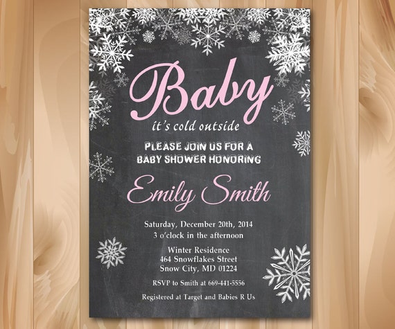 Baby It's Cold Outside Baby Shower Invitations 4