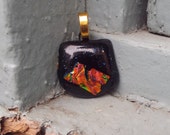 Fused Glass Pendant, Necklace, Glass Jewelry, Dichroic Glass, Ethnic Fashion, Boho Fused Glass Pendant, Necklace, Glass Jewelry, Dichroic Glass, Ethnic Fashion, Boho