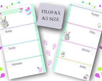 A5 Filofax printable 2 page monthly calendar by Sorocashop