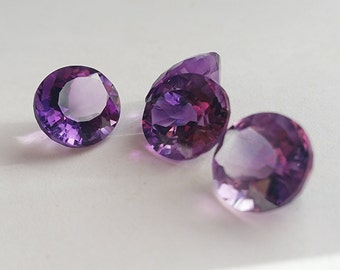 6ct Genuine Amethyst 11x13mm Faceted Oval Cut Stone Free Ship AM4C0F015X