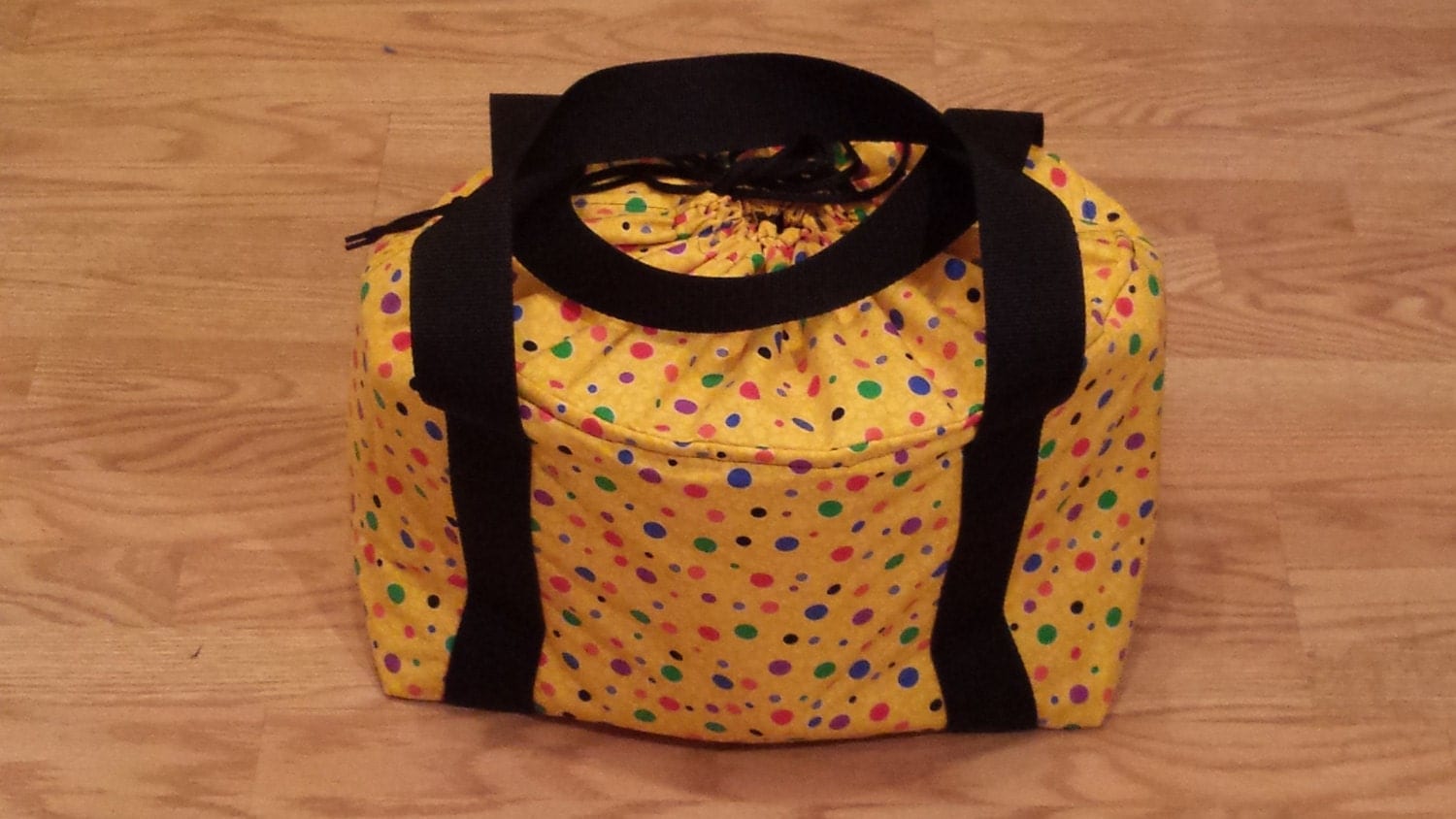 Insulated Crock Pot Carrier  Multi Colored Polka Dots on