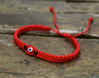 Evil Eye Bracelet. Red Bracelet, Children, teen and adult bracelet,