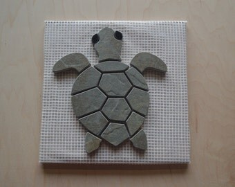 Hawaiian Sea Turtle -Hatchling- Tile Mosaic
