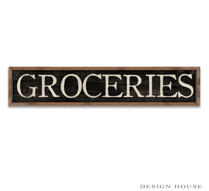 Groceries sign groceries plaque large grocery sign kitchen