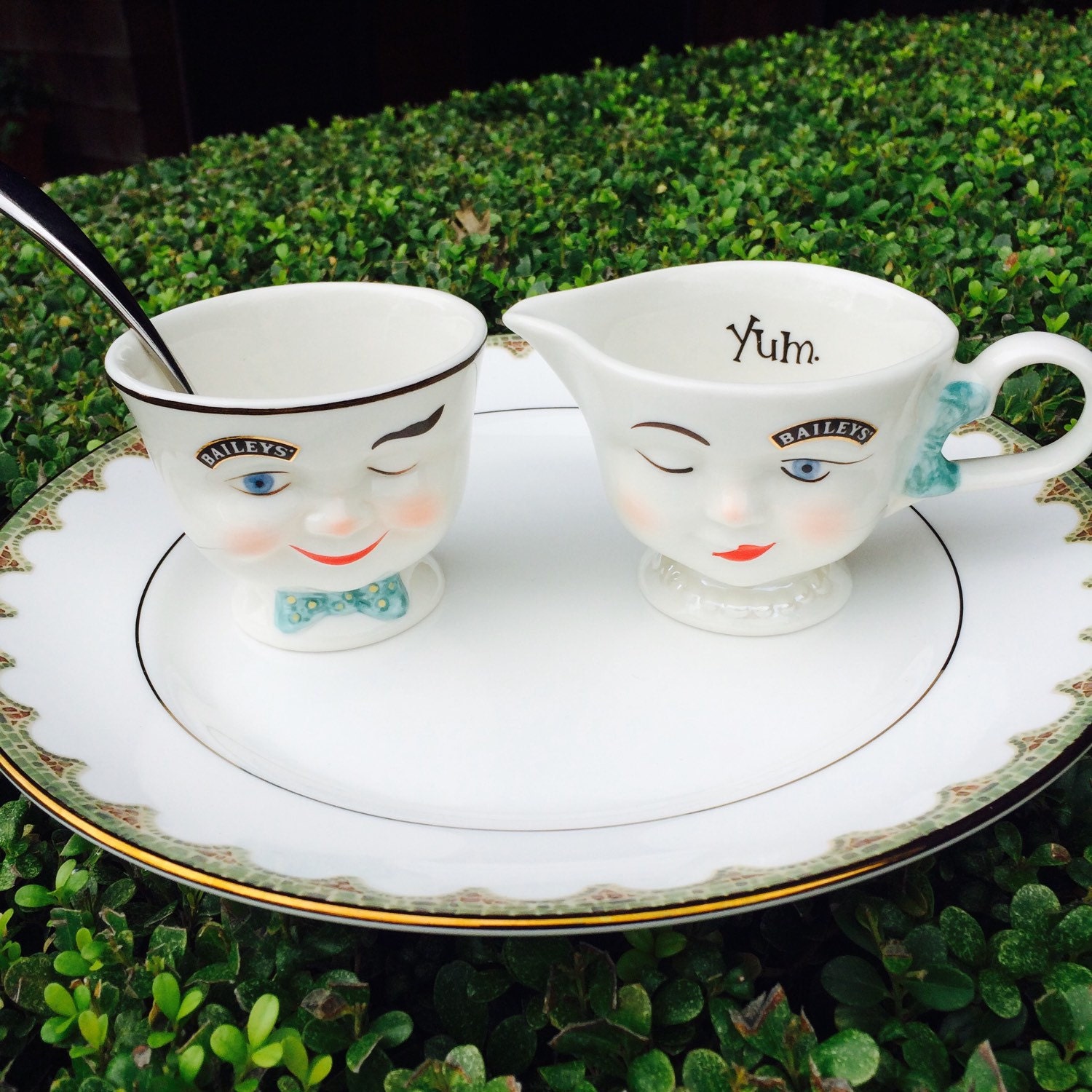 Baileys Cream Sugar, Vintage Baileys Yum Sugar and Creamer Baileys