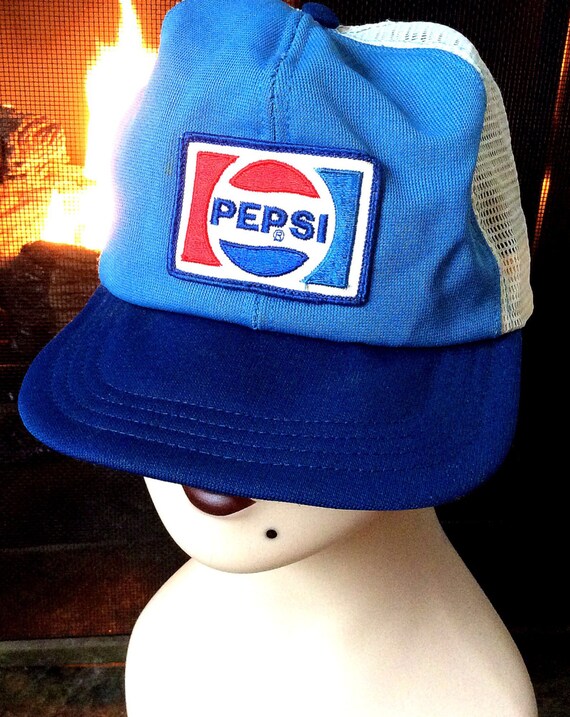 Vintage Retro Estate Mesh Pepsi Patch Trucker Baseball