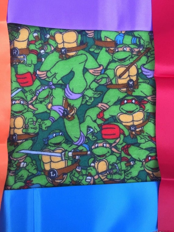 NINJA TURTLES Toddler Minky Blanket with CUSTOM ColorSilky