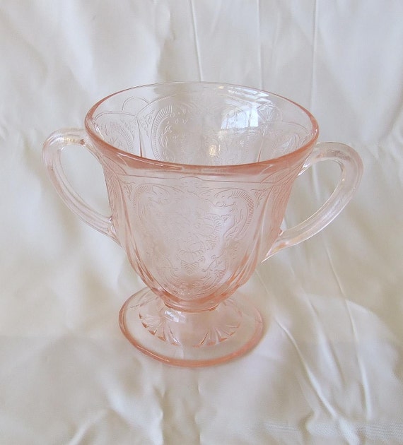 Hazel Atlas Royal Lace Pink Depression Glass Sugar Cup