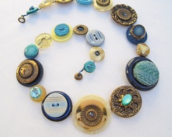 Popular items for blue yellow necklace on Etsy
