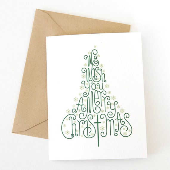 We Wish You A Merry Christmas Card 10pk Set of 10 Printed