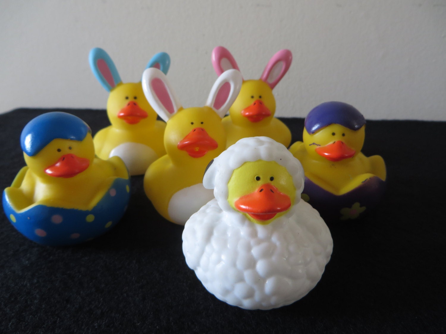 Easter rubber ducks. Easter bunnies lamb egg by LotsaDuck on Etsy