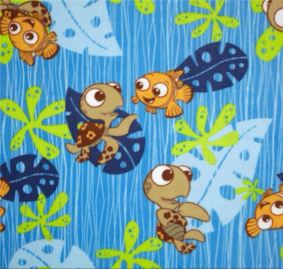 Made to Order-Finding Nemo No Sew Fleece Tie Blanket