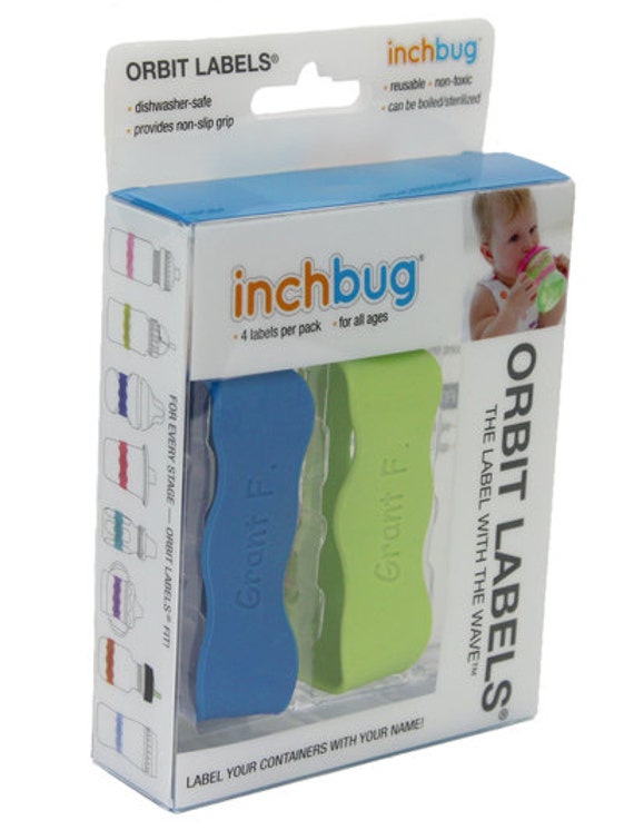 Personalized Sippy Cup & Bottle Labels with 3D Icons by InchBug