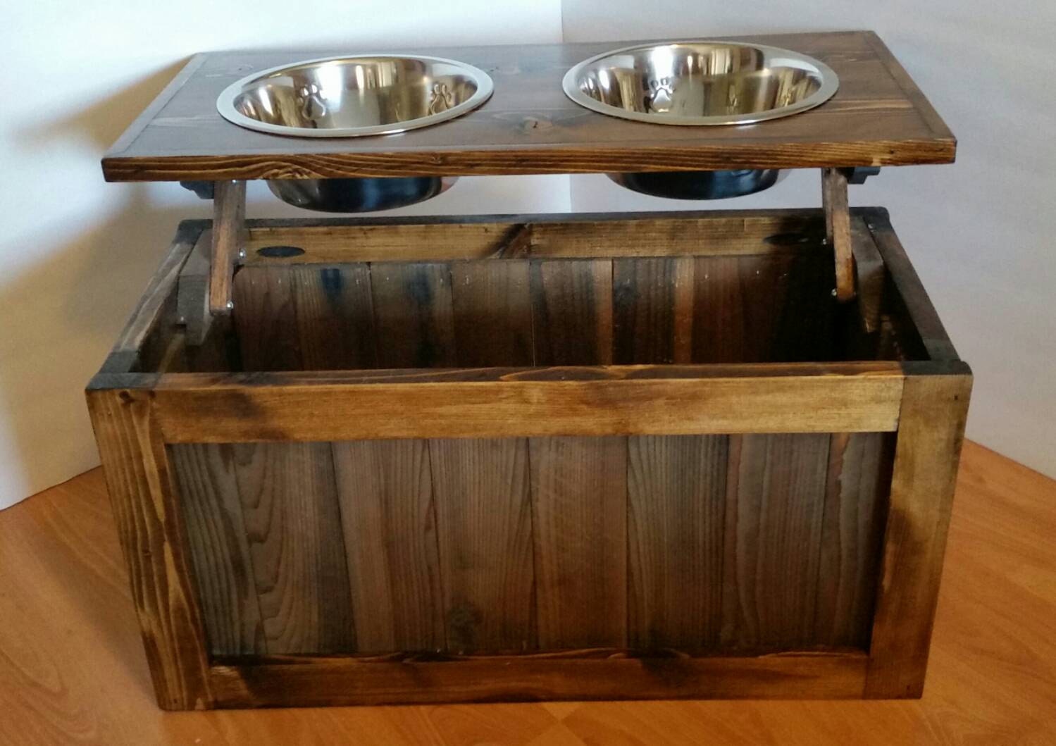 Elevated Dog Feeders with Storage