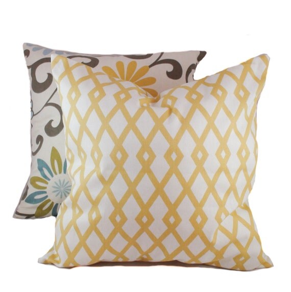 Yellow pillow cover Accent pillow Decorative pillow Sofa