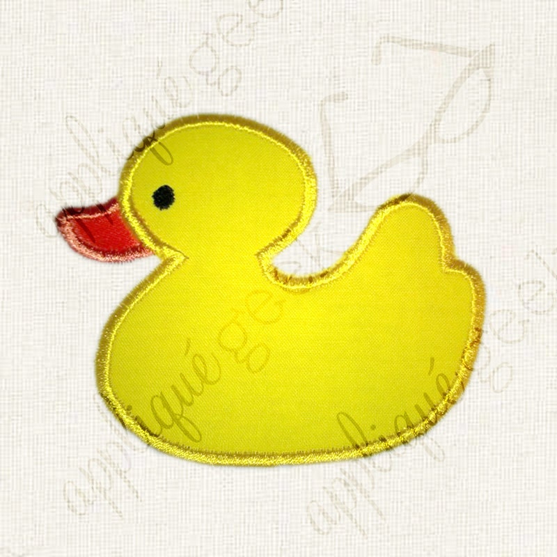 Rubber Duck Applique Embroidery Design from AppliqueGeekDesigns on Etsy