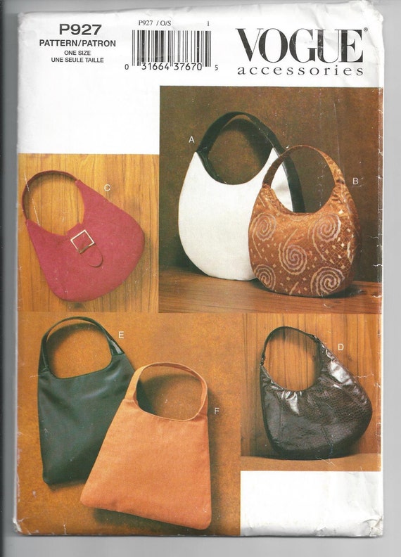 Vogue P927 Sewing Pattern 2003 Evening Bags by HeirloomCouturier