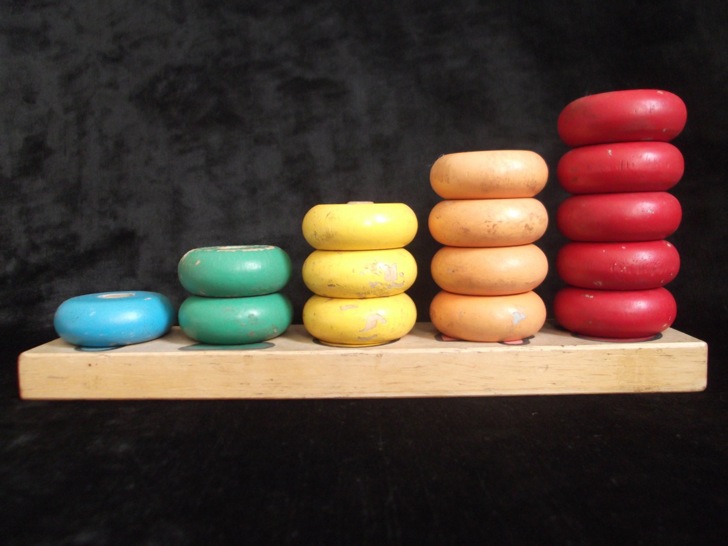 Vintage Stacking Toy. Wood stacking Toy. Wooden by MusesVintage