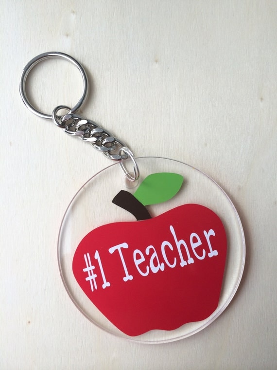 Items similar to Personalized Teacher Keychain Acrylic 2 sided on Etsy