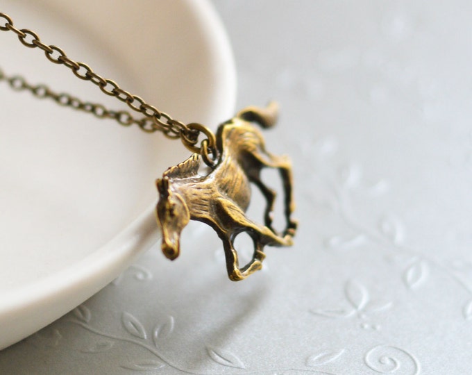 GALLOP // Pendant Horse from metal brass // 2015 Best Trends //