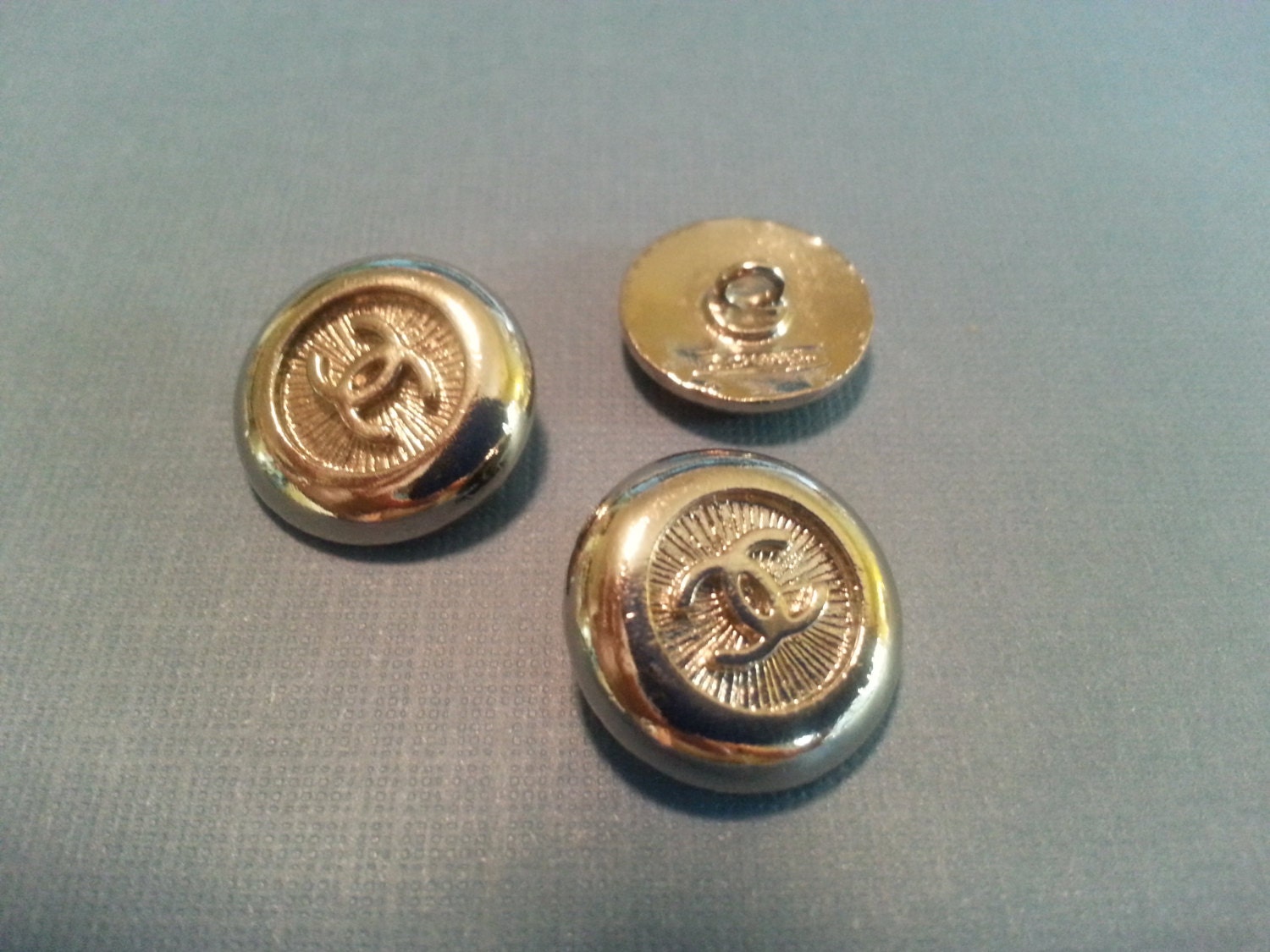 Classic CHANEL button with Gold CC's by MissMermaidsLagoon on Etsy