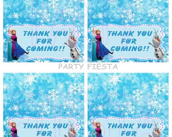 INSPIRED FROZEN Instant Download Favor Bag -Tag -Sticker -Place Card Candy Bar Party Birthday ...
