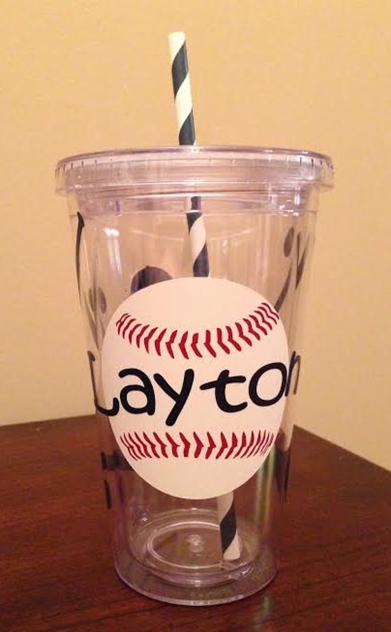 Personalized Baseball/Softball 16oz. Tumbler by 5thRowSouth